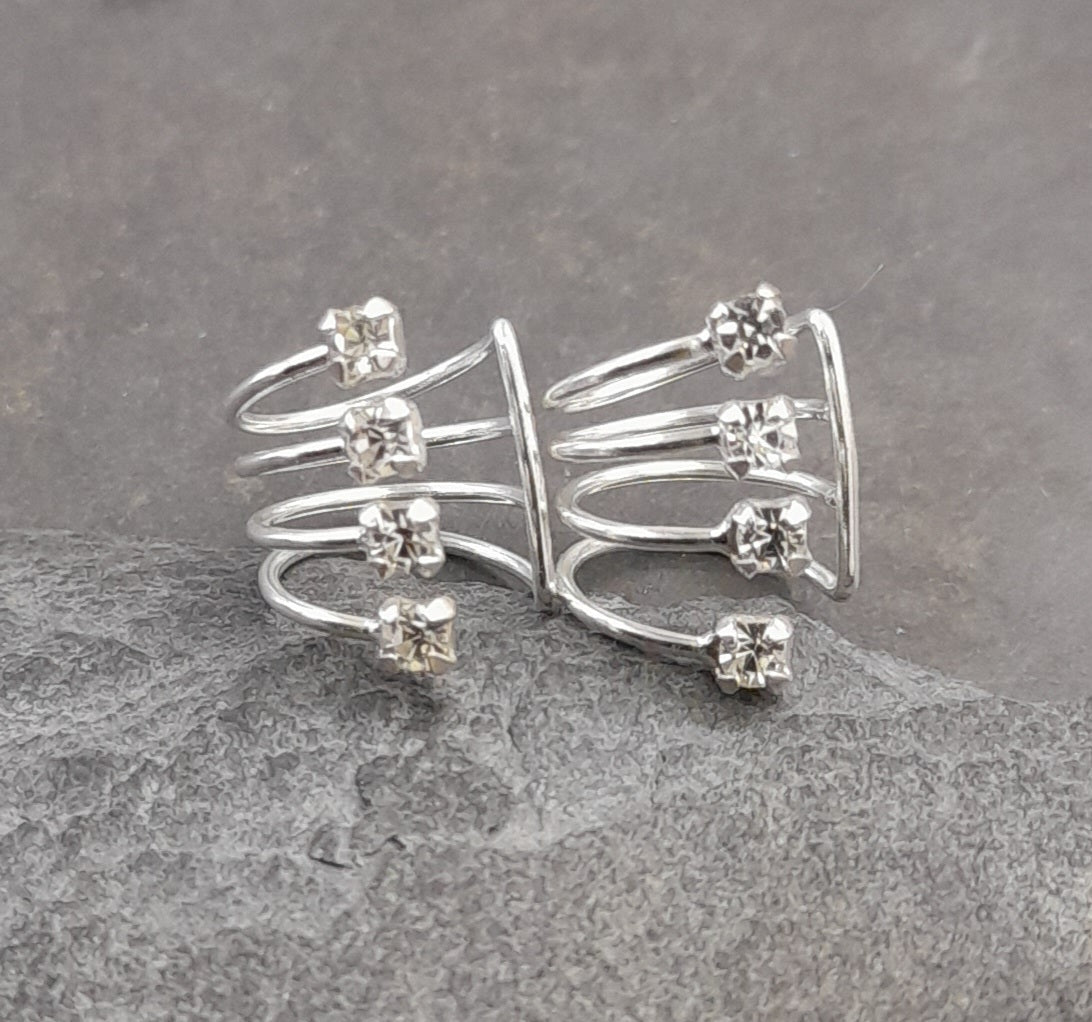 4 Bar Cubic Zirconia Ear Cuff
