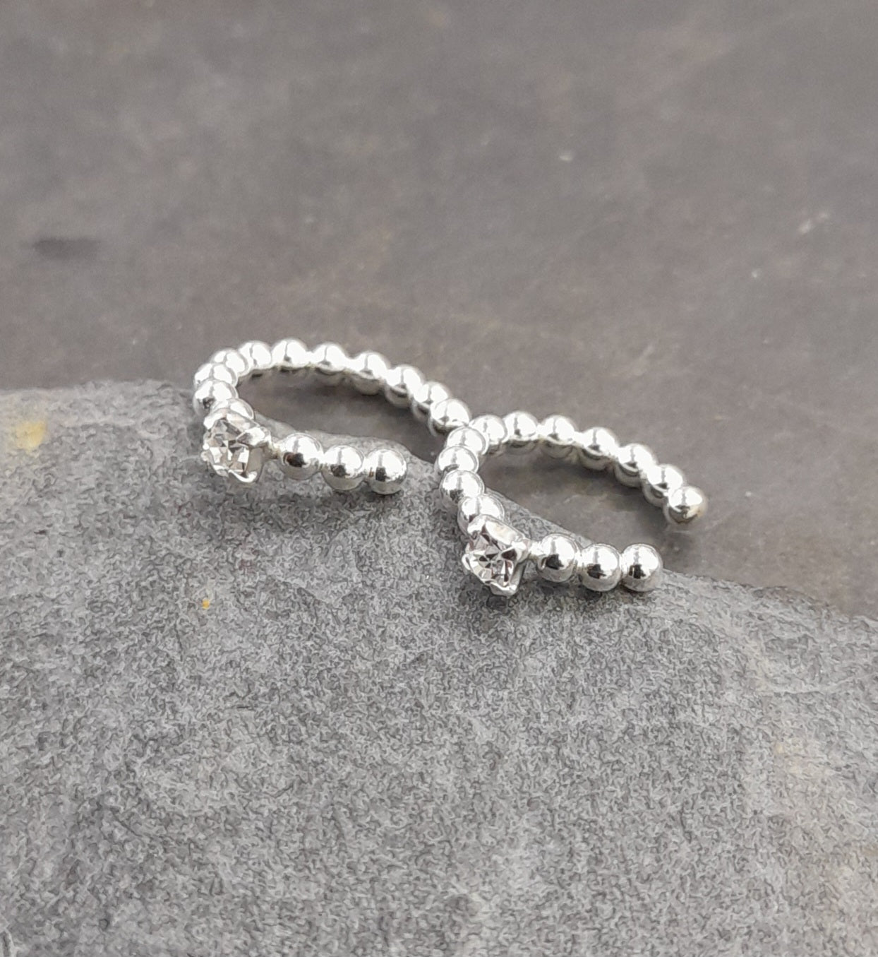 Ball & Cubic Zirconia Ear Cuff