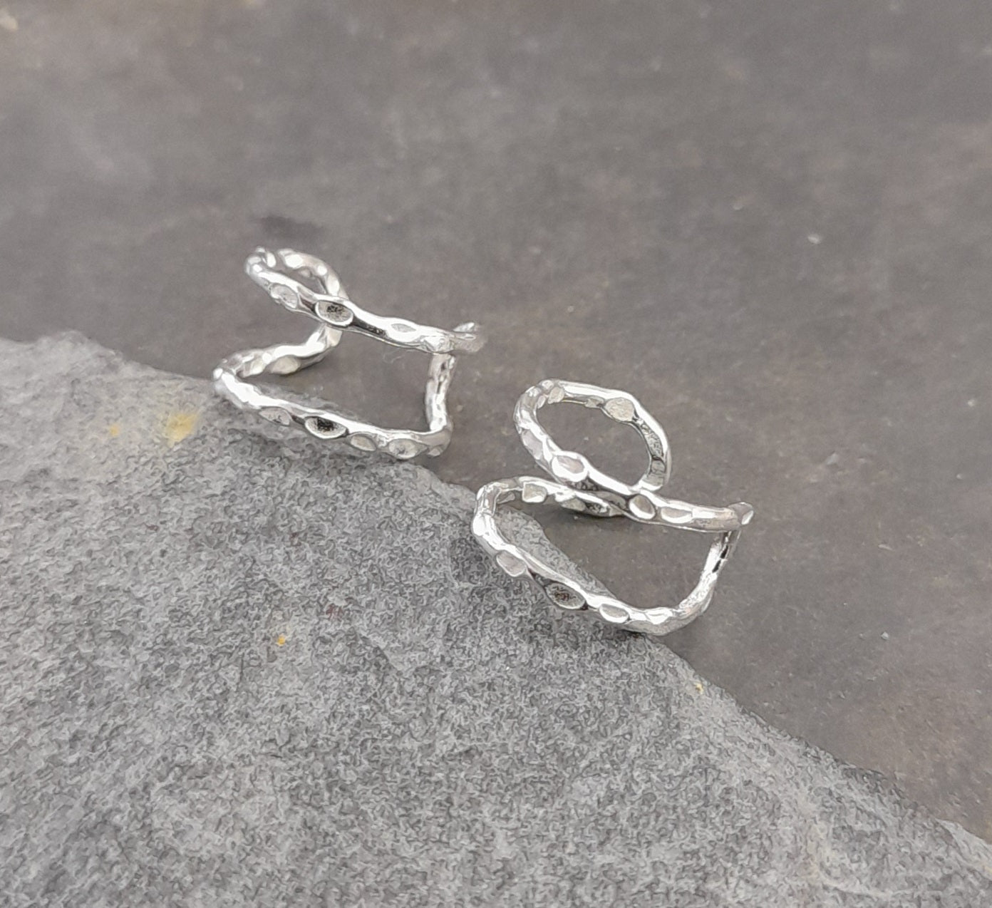2 Bar Hammered Ear Cuff