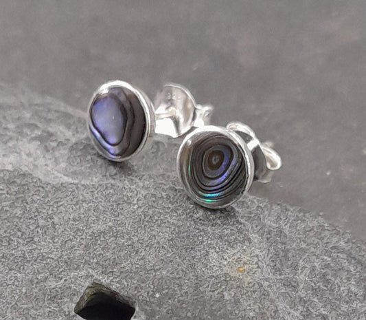 ABALONE ROUND 6MM STUD