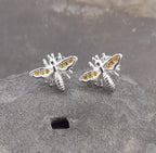 Yellow Cubic Zirconia Bee Stud 11MM