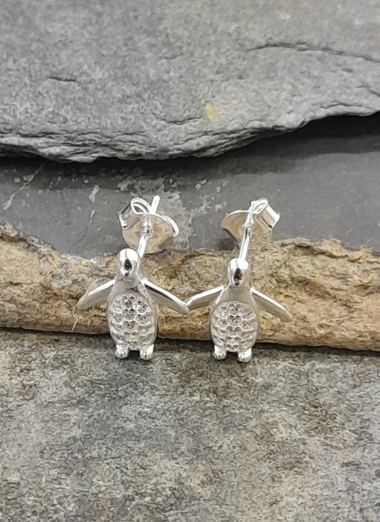 Cz Penguin stud 10 X 10MM