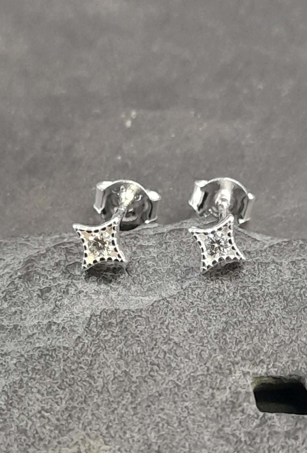 4MM CZ 4 Point Star Stud