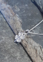 4 Leaf clover cz pendant 9mm