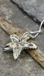 SP502BC - STARFISH SYN OPAL PENDANT 25MM S/PLATE