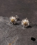 SS781B - Brushed Flower s/plate stud 7mm