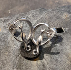 SS788B - Cat on Moon s/plate stud 15x10mm