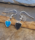 SE546B - HEART BLUE SYN/OPAL E/R S/PLATE 7MM