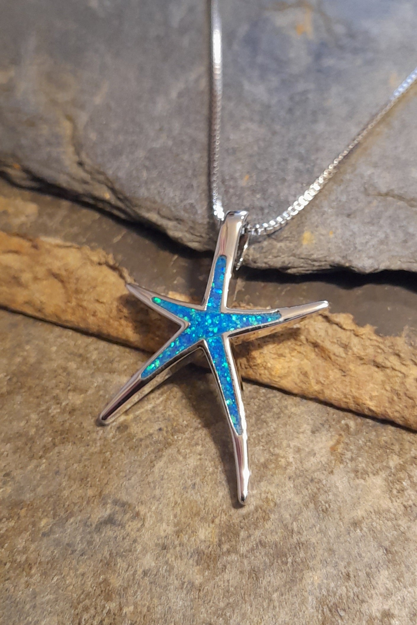SP510BC - STARFISH BLUE SYN/OPAL PD S/PLATE 30MM