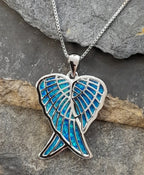 SP515BC - ANGEL WING SYN/OPAL S/PLATE P/D 25X30MM