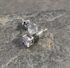 SS846B - 5MM WATERPROOF CZ PLATED STUD