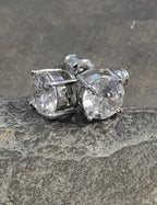 SS848B - 7MM WATERPROOF CZ PLATED STUD