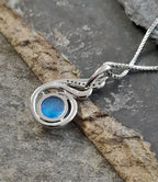 SP523BC -  22MM SYN OPAL & CZ TWIST S/PLATE PD