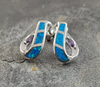 SS851B - 15MM TWIST S/PLATE SYN OPAL STUD