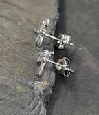 SS856B - 7MM DRAGONFLY SILVER PLATE STUD