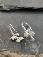 SE573B - 10MM MATT FLOWER SILVER PLATE ER