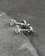 SS824B - 5MM HEART SILVER PLATE STUD
