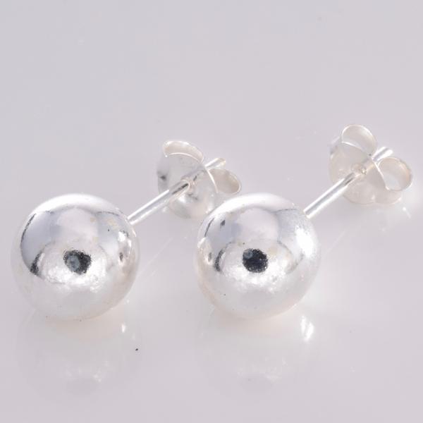8mm Silver Ball Stud