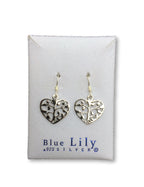 Tree Heart Drop Earring