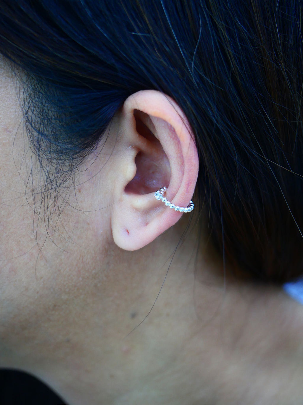 Ball & Cubic Zirconia Ear Cuff