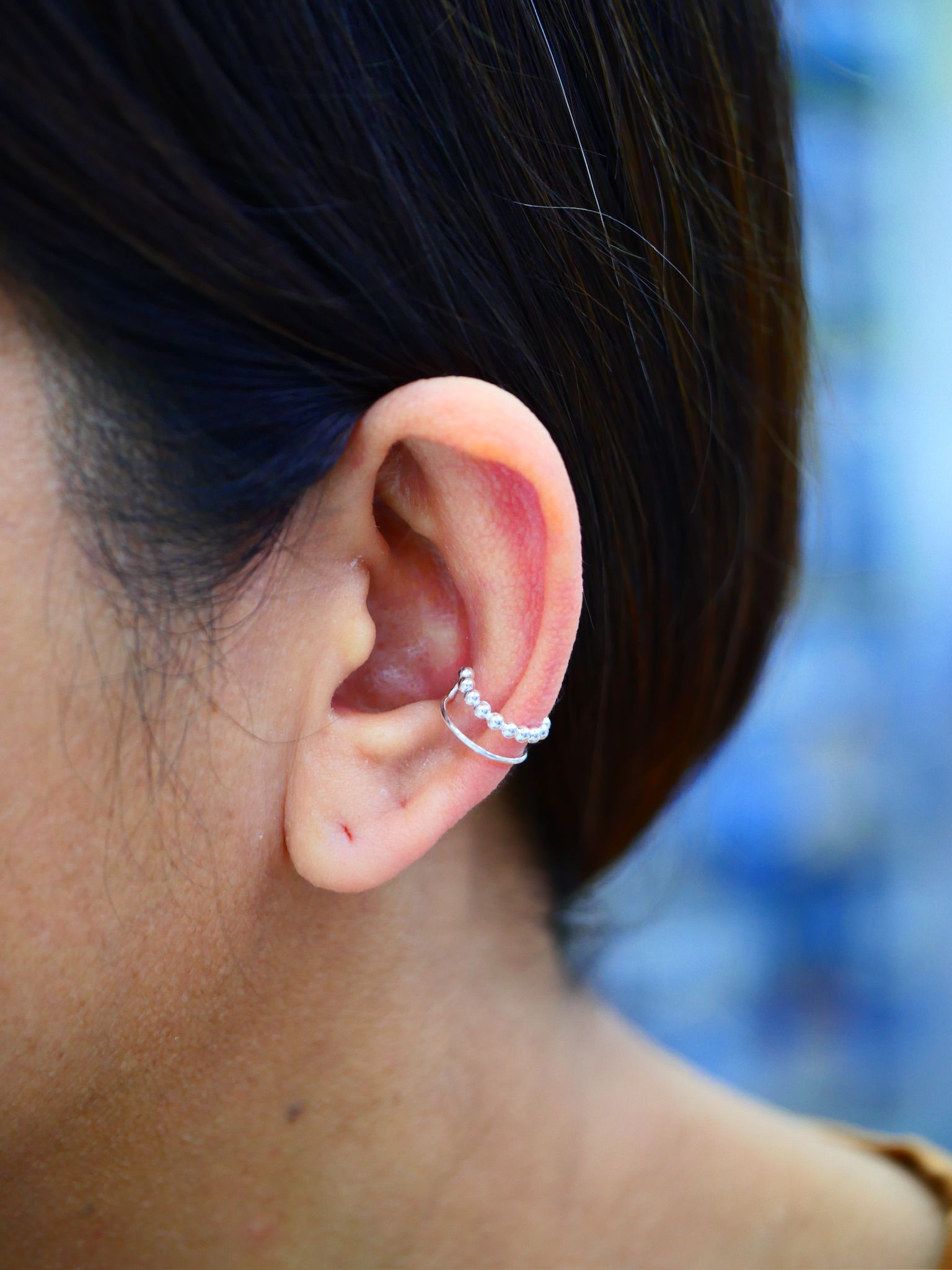 Fixed Ball & Plain Ear Cuff 11mm