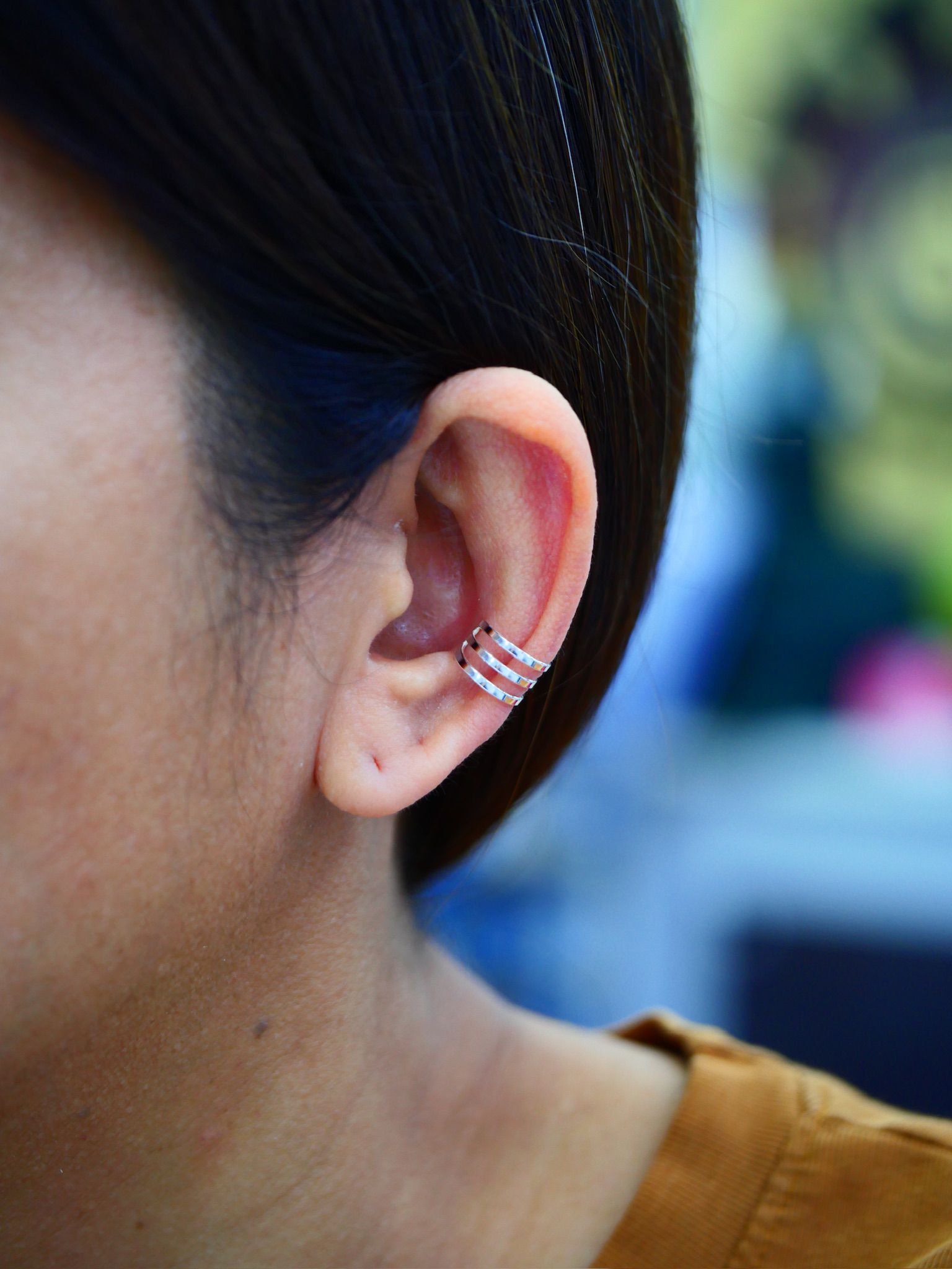 3 Flat Bar Ear Cuff