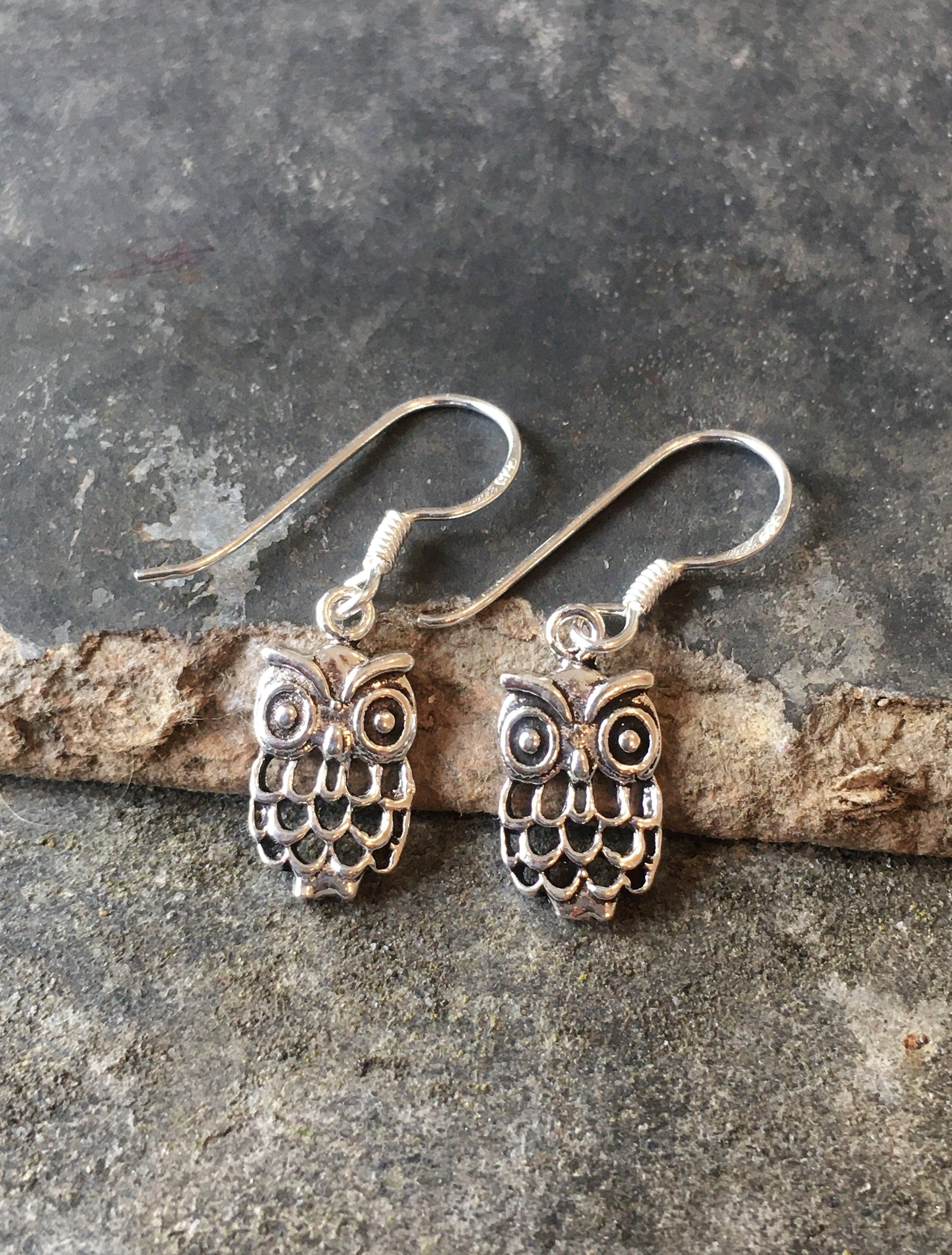15mm Owl Drop Earring