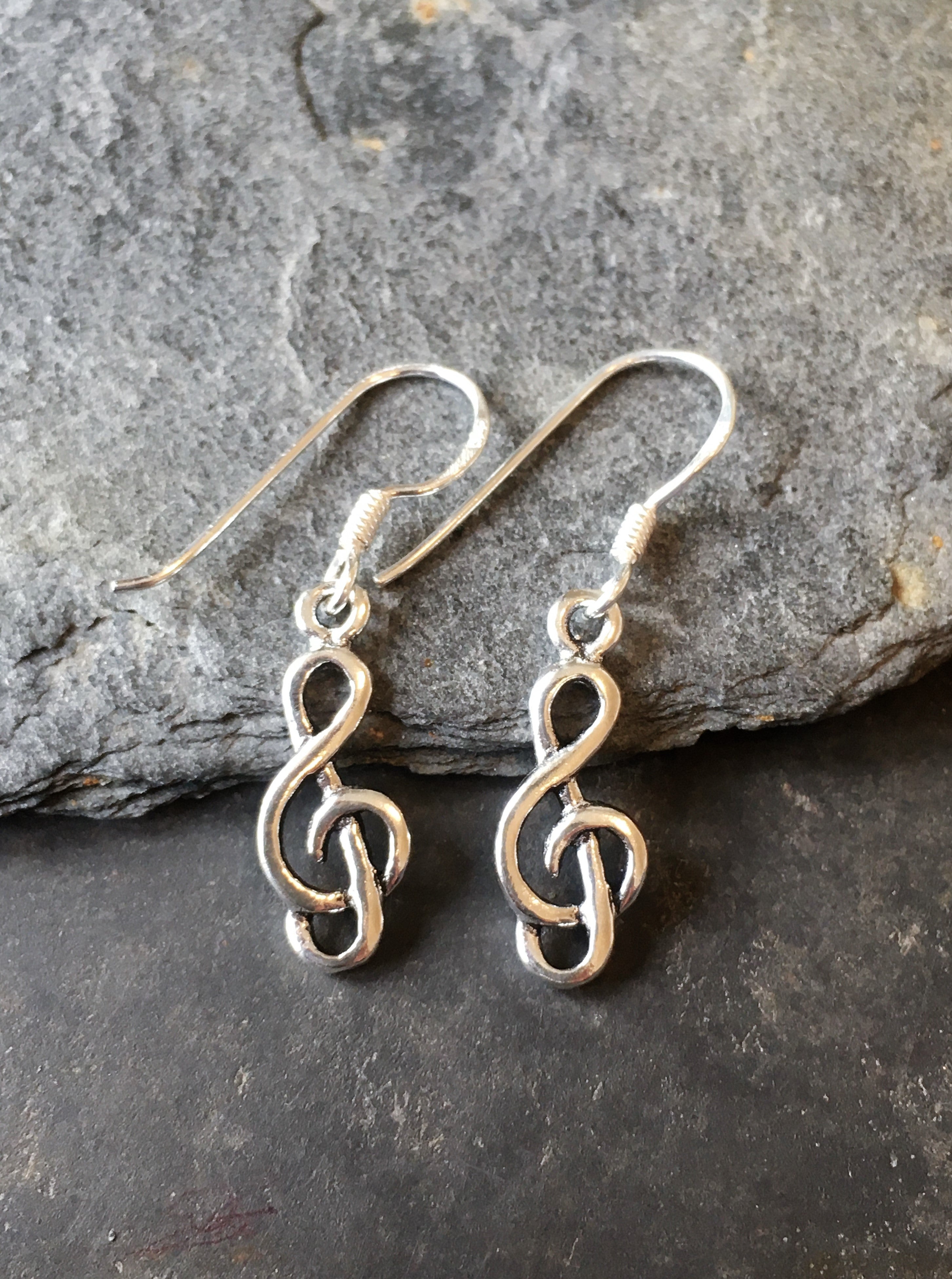 Treble Clef Earring 18mm Drop
