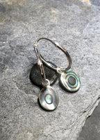1.2 X 14mm Hoop With Abalone Oval Charm