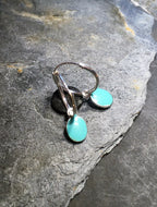 1.2 X 14mm Hoop With Green Oval Charm