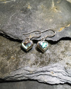 10 mm Heart Abalone/Mother of Pearl Earring