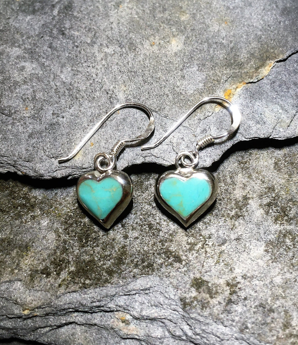 10mm Heart Tq/Mother of Pearl Earring