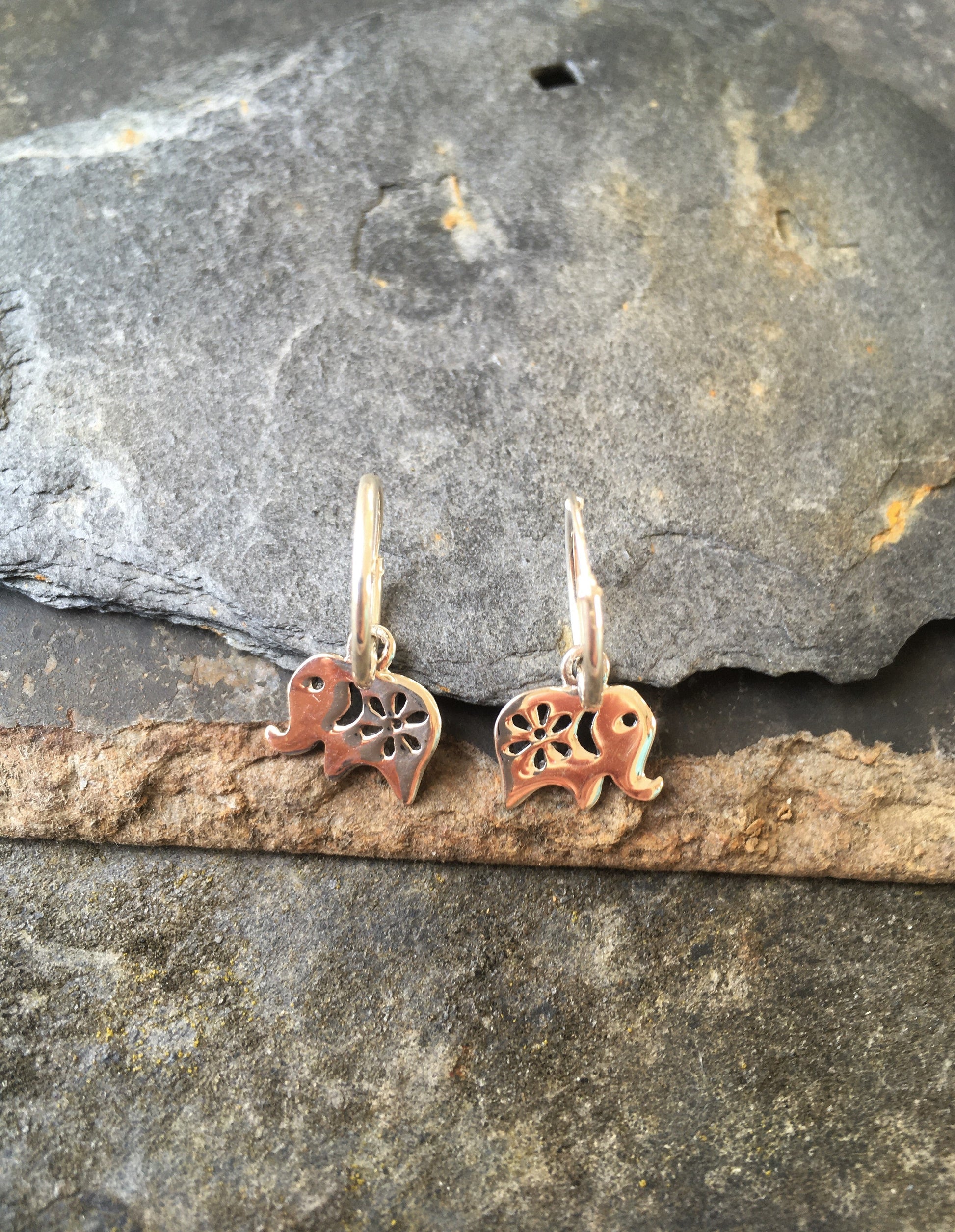 1.2 X 14mm Hoop With Elephant Charm