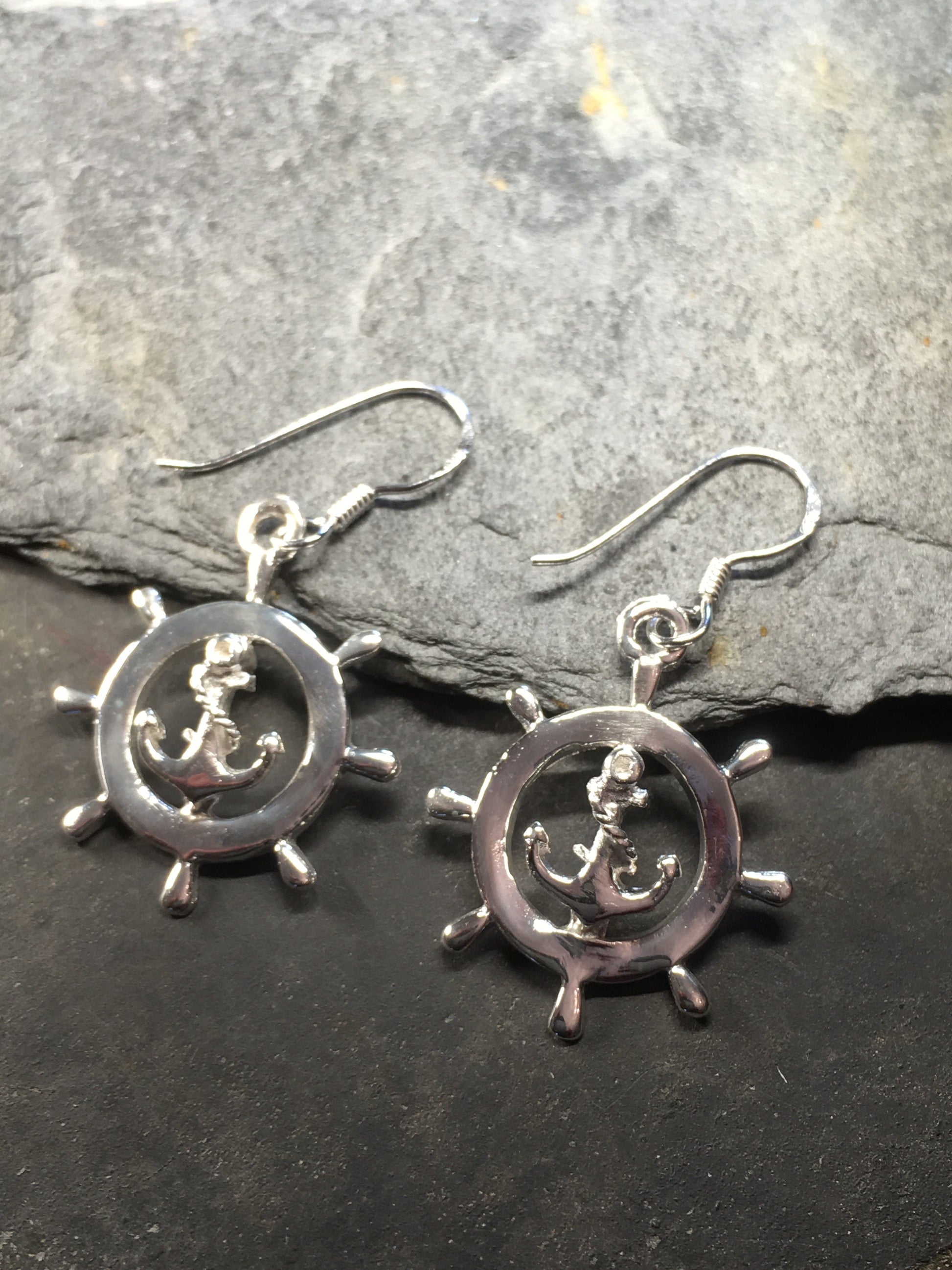 Anchor & Ships Wheel Earring