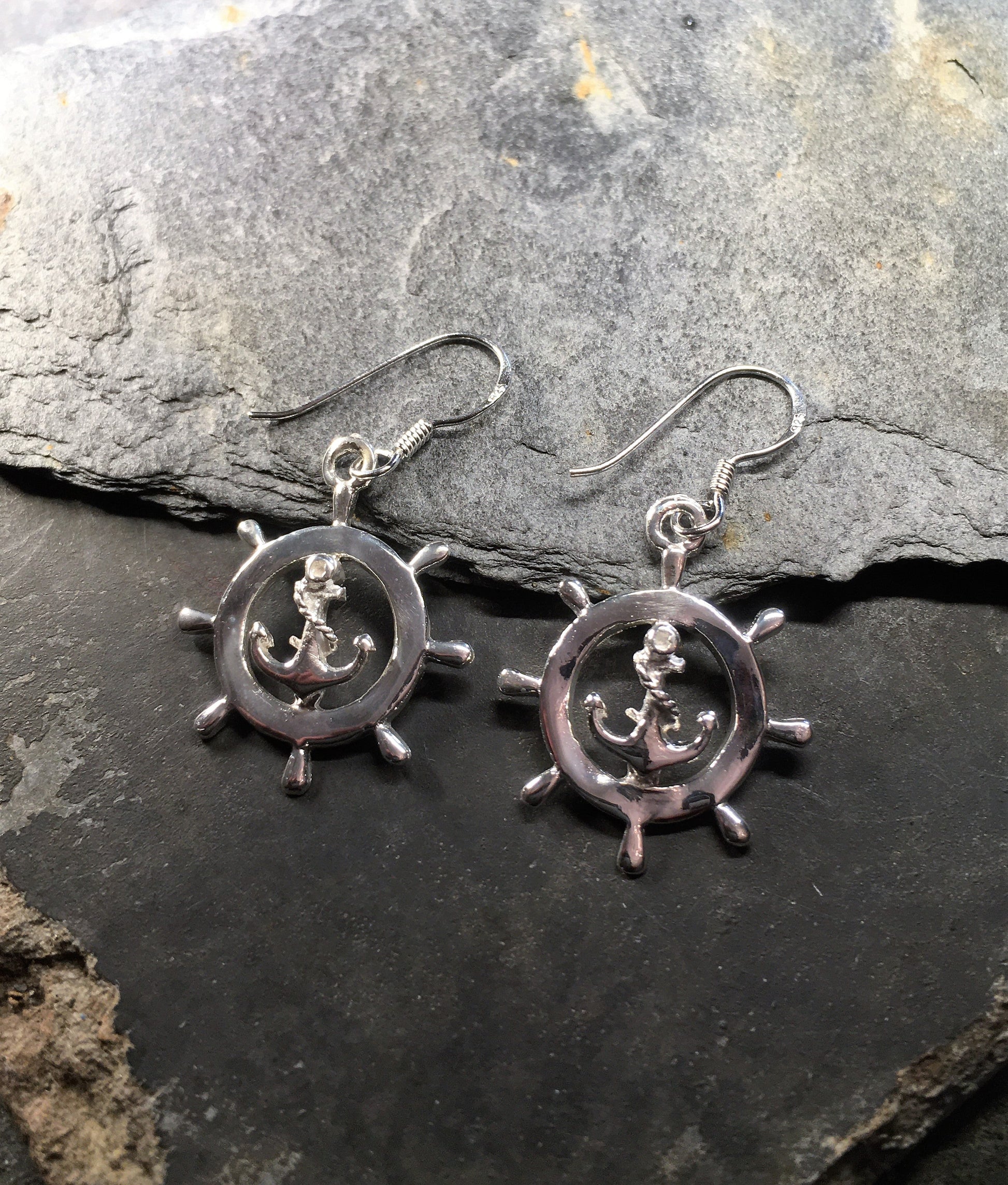 Anchor & Ships Wheel Earring