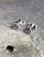 Silver Swirl Stud 4mm