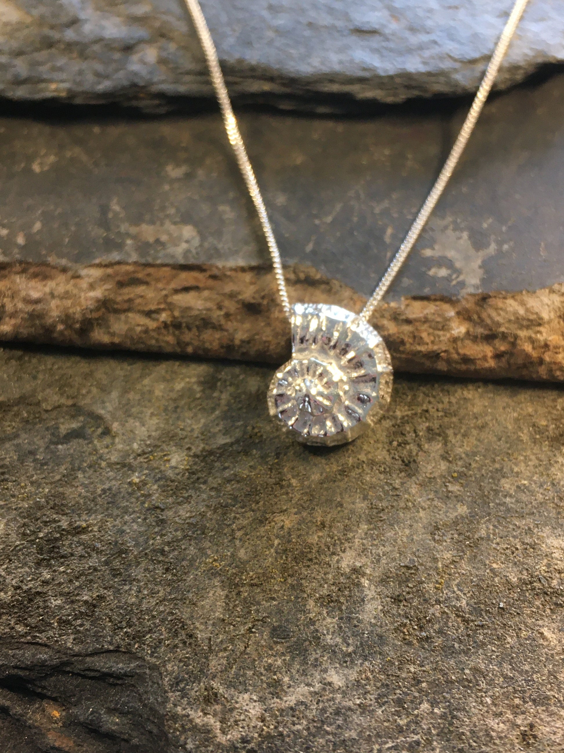 Ammonite Pendant Silver