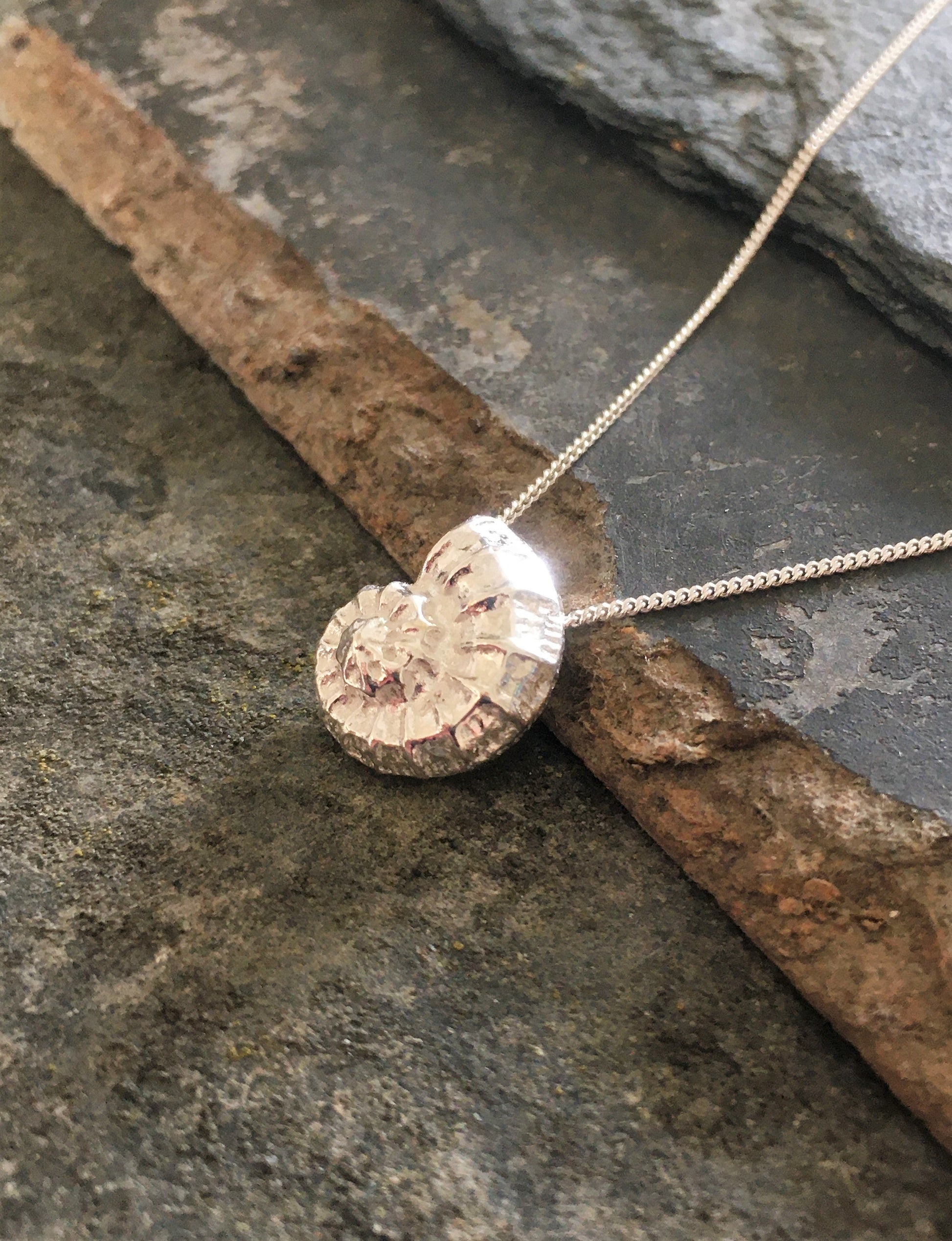 Ammonite Pendant Silver