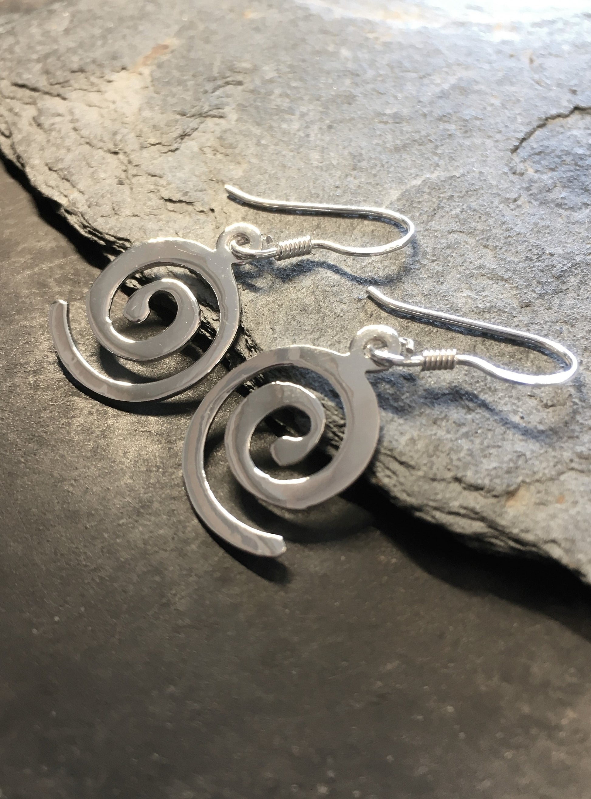 Silver Swirl Earring 19mm Drop