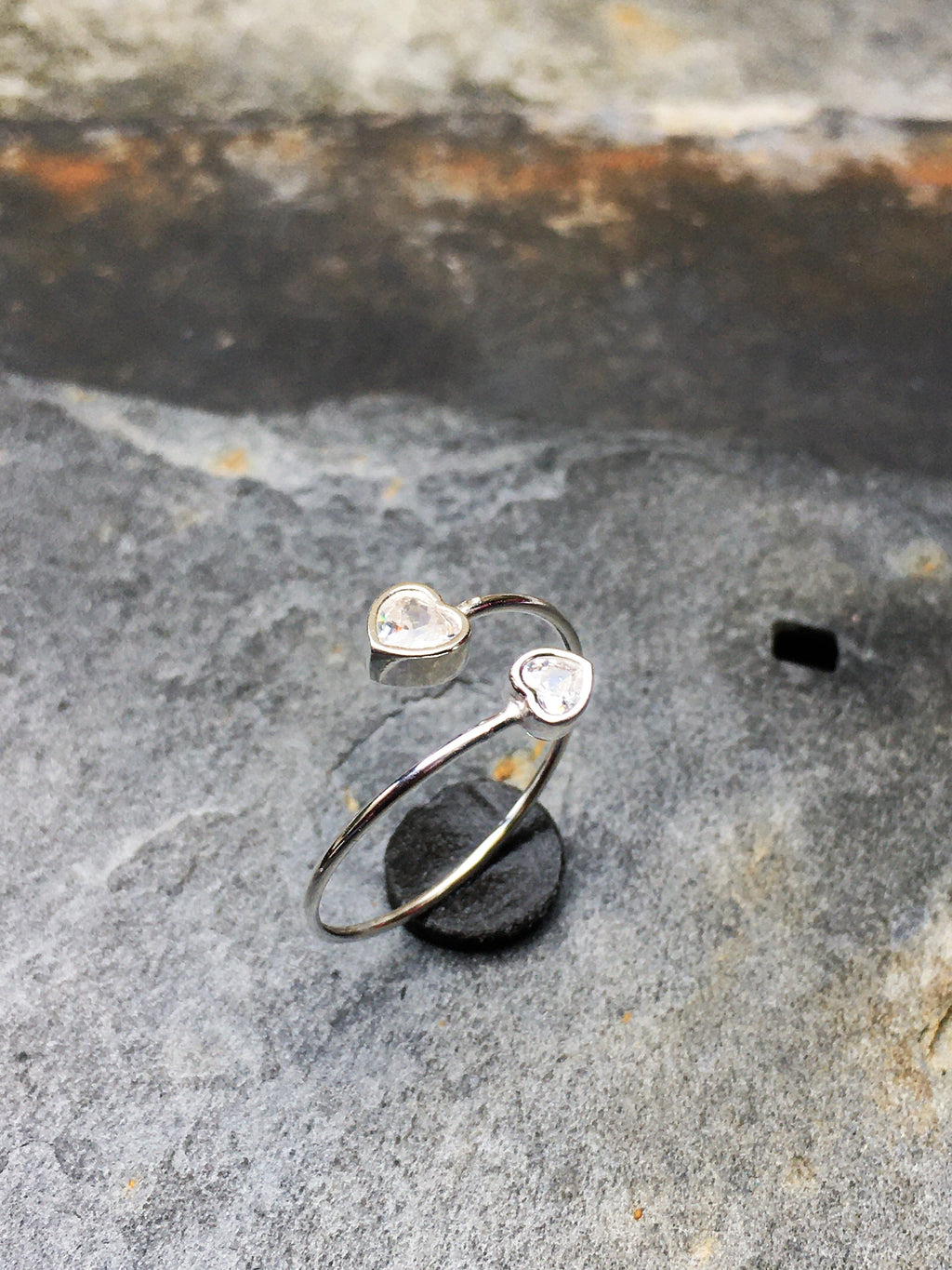 Cubic Zirconia Heart Ring