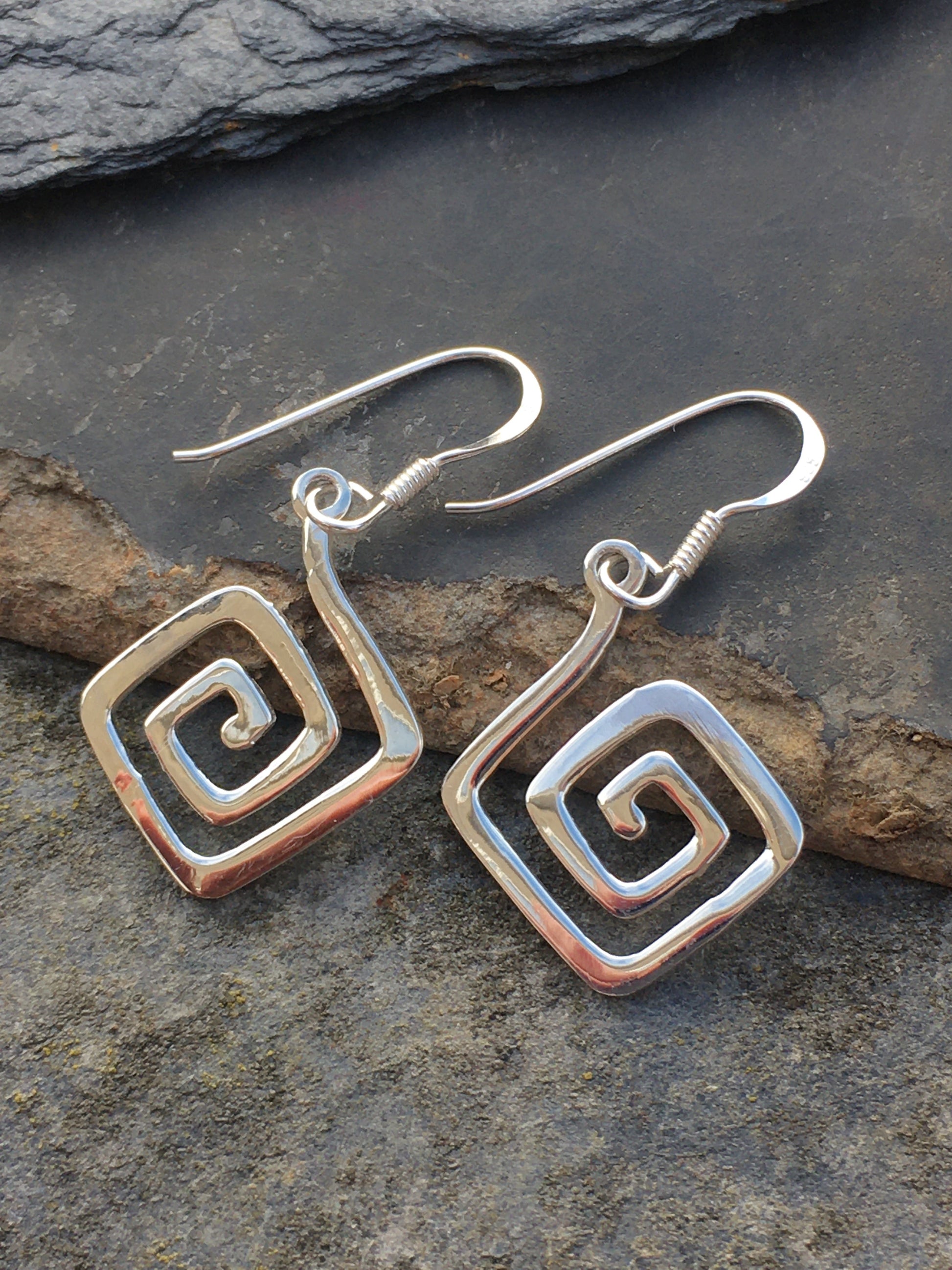 Greek Key Earring 20mm Drop