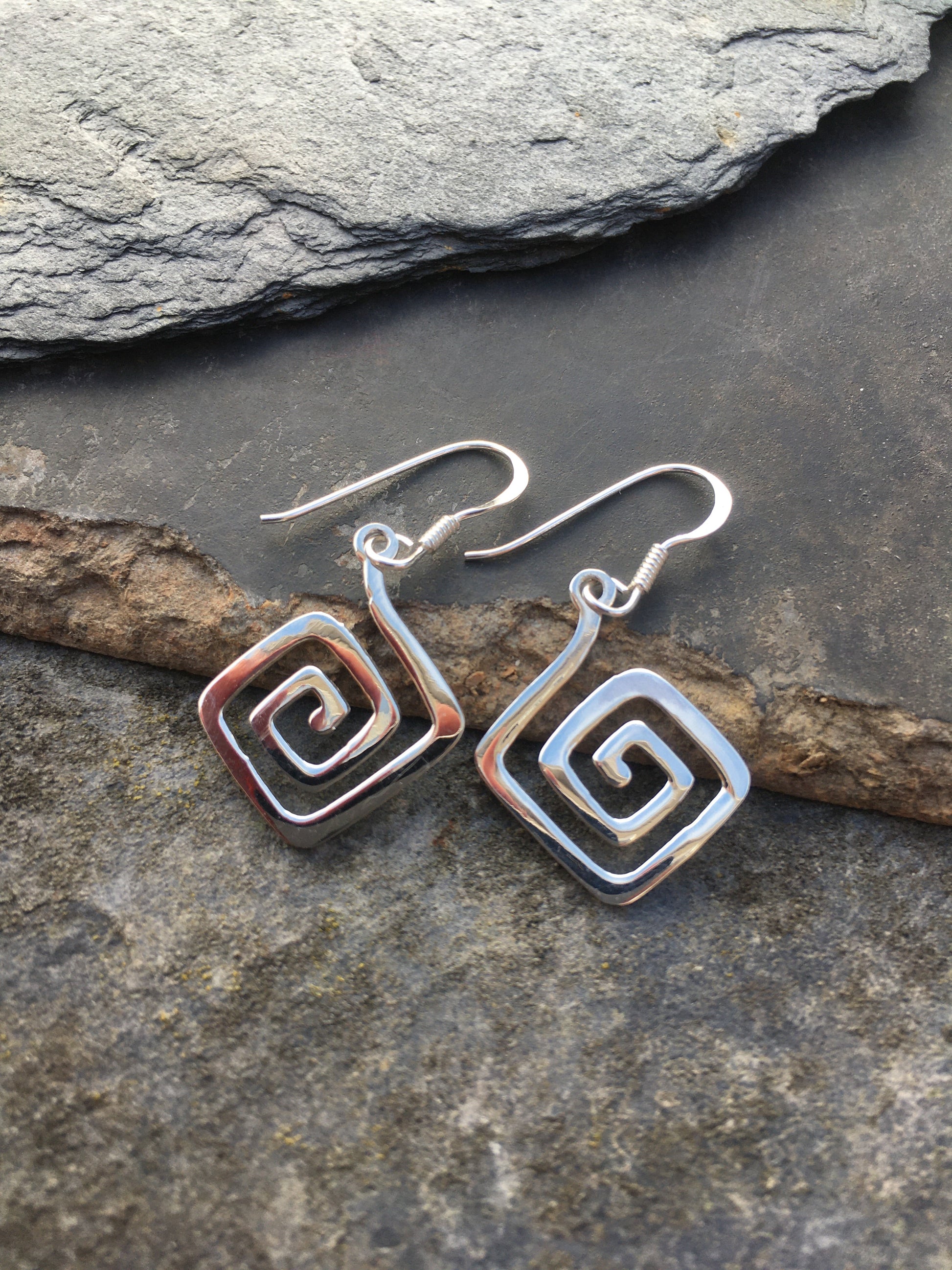 Greek Key Earring 20mm Drop