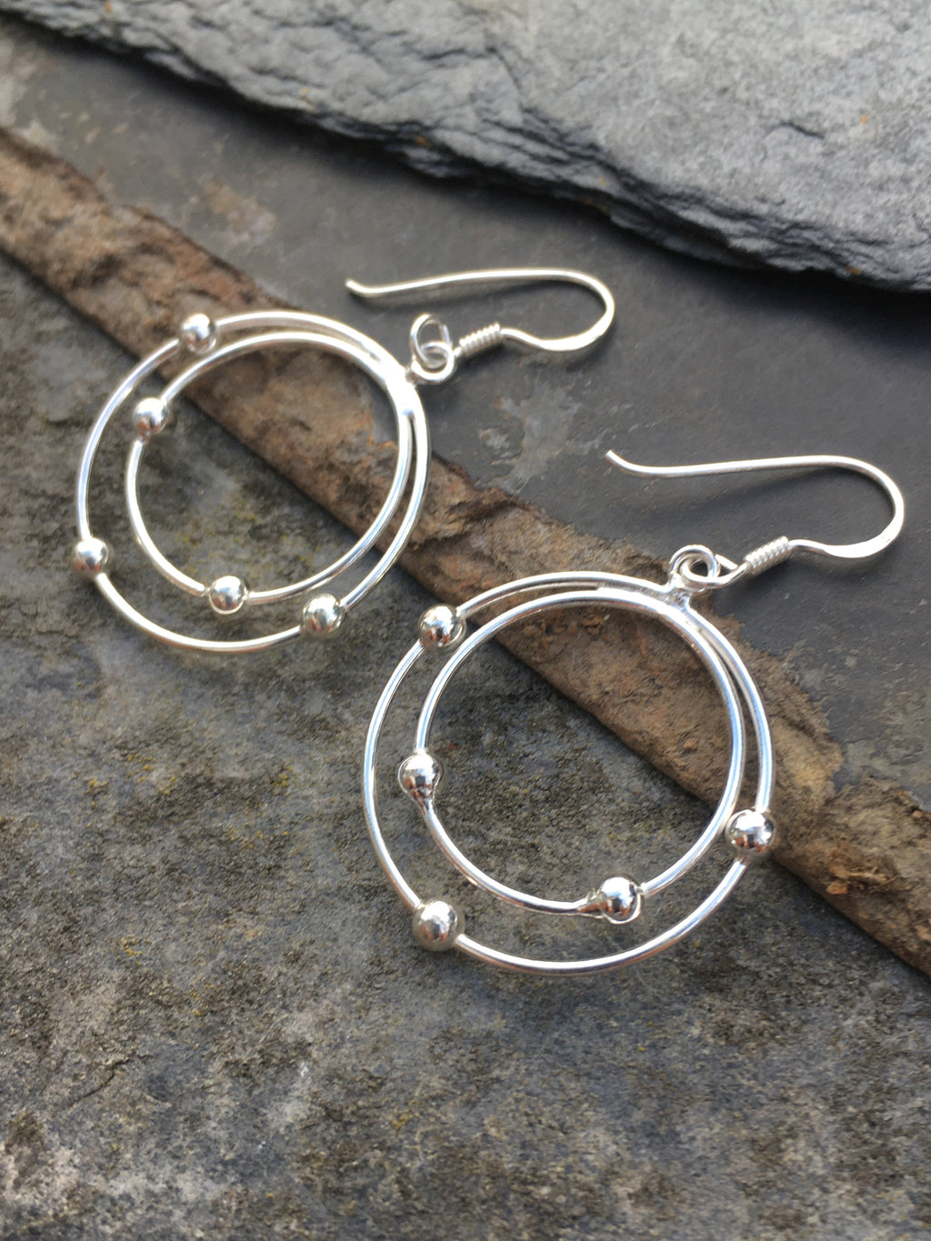 2 Circle Earring 23mm Drop