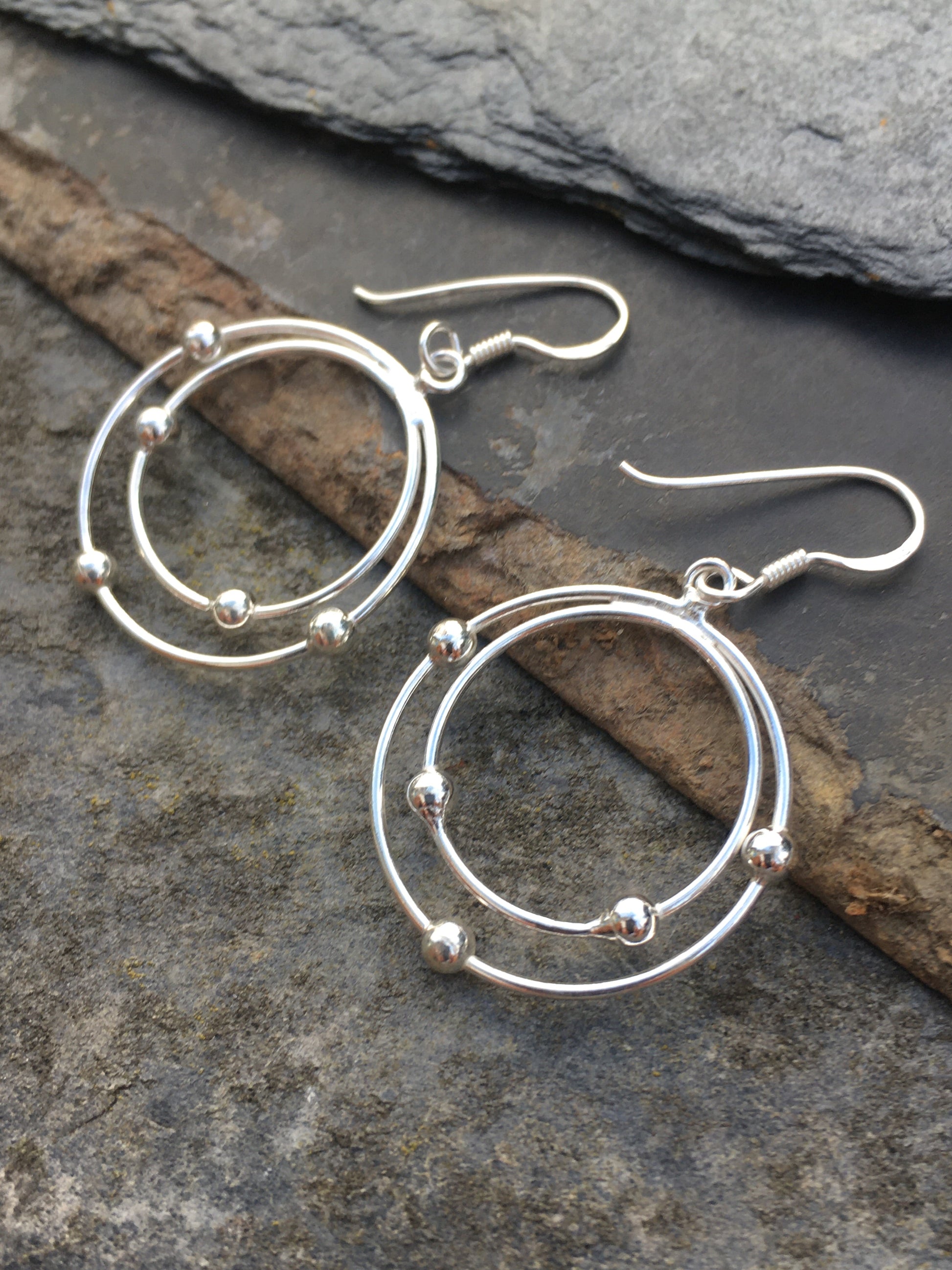 2 Circle Earring 23mm Drop