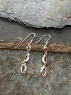 3 Open Shield Earring 32mmm Drop
