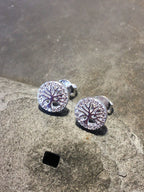 Cubic Zirconia Tree of Life Stud 8mm