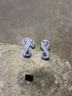 Cubic Zirconia Infinity Stud 10mm