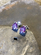 Purple Cubic Zirconia 9mm Teardrop