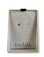 Tiny Polished Heart Stud