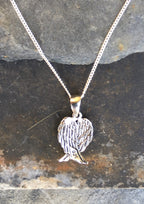 Folded Angel Wing Pendant